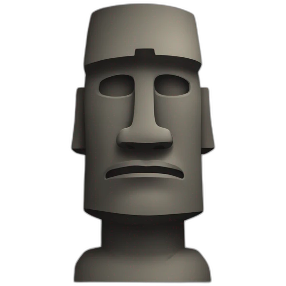 European moai mogging emoji