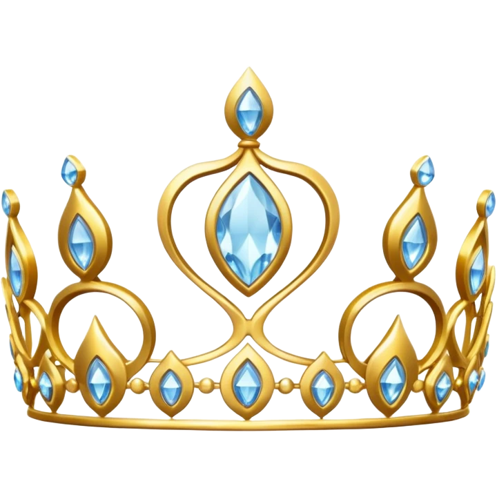 iced golden tiara with diamonds emoji