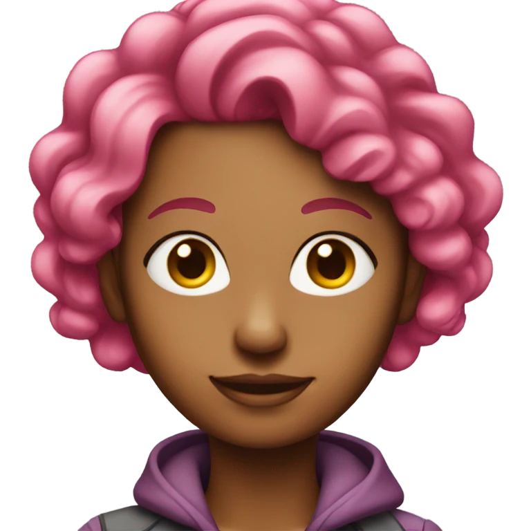 Lady with pink hair  emoji