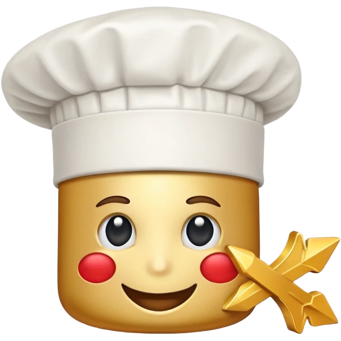 chef hat combined with a graph arrow trending upward, creative emoji representing restaurant growth engineer emoji
