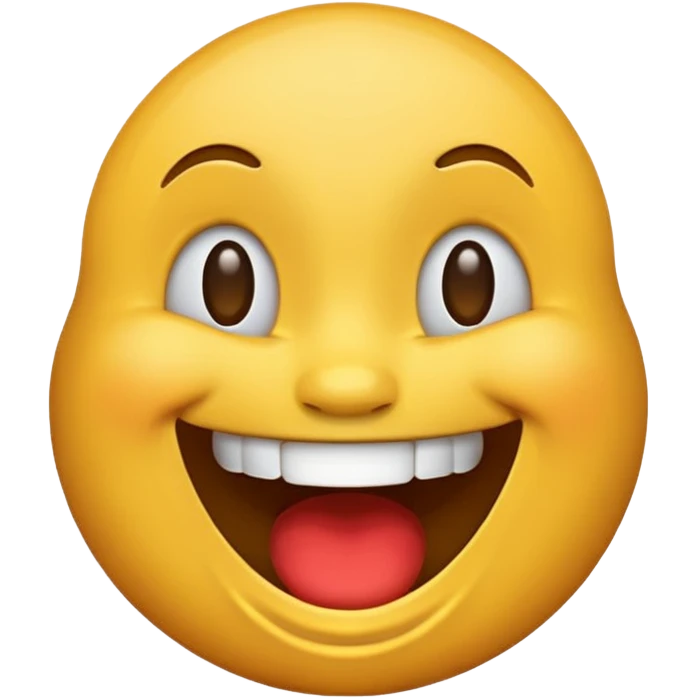 Classic iPhone laughing emoji but crazy emoji