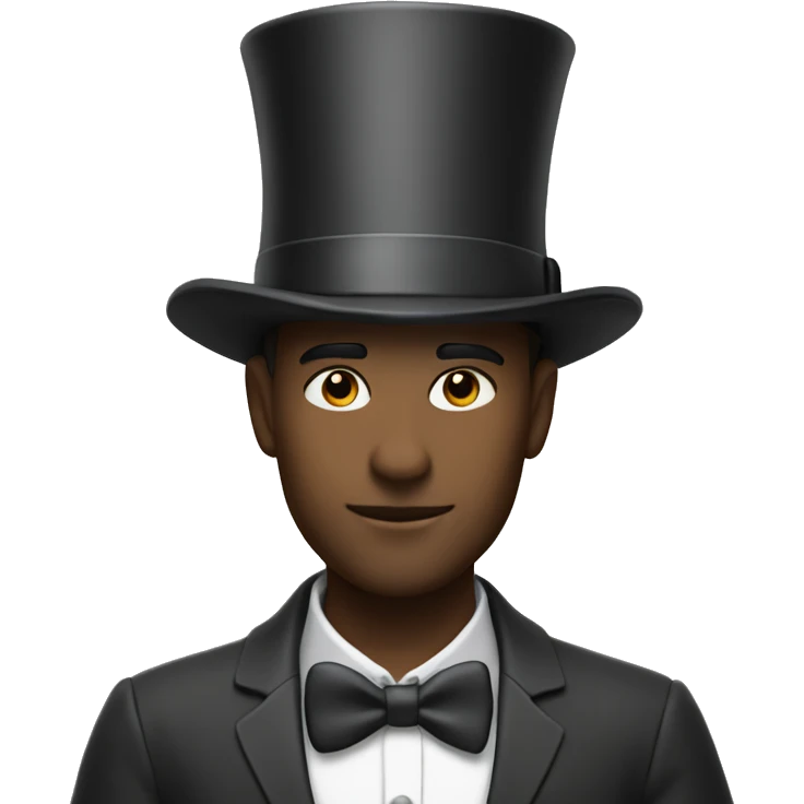 Hunter wearing a top hat￼ emoji