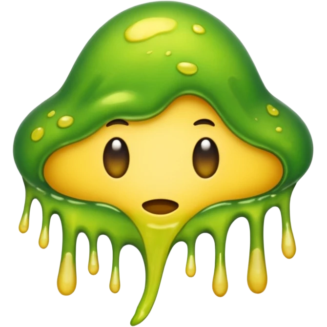 a slimy yellow-green stain emoji