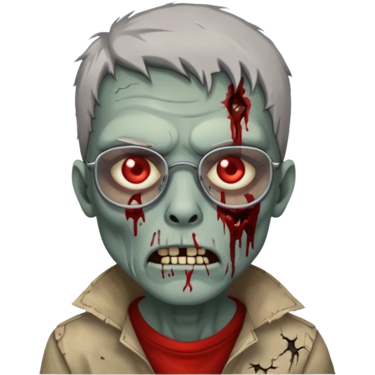 Zombie with glasses more visible glasses, some difference between zombie and glasseslasses  emoji