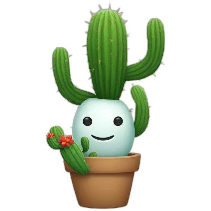 cactus snowman emoji