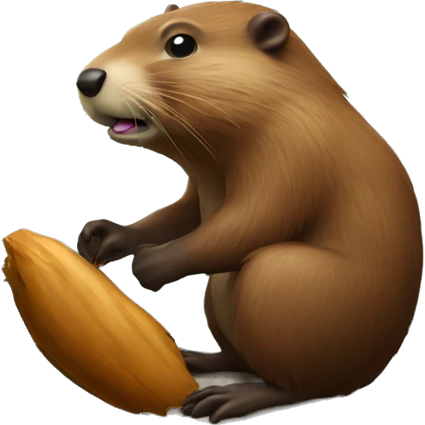 Beaver with a carcajou emoji