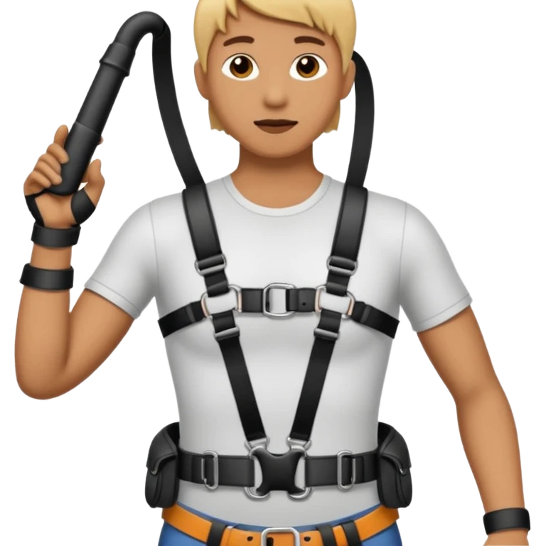 Strap on harness with dildo emoji