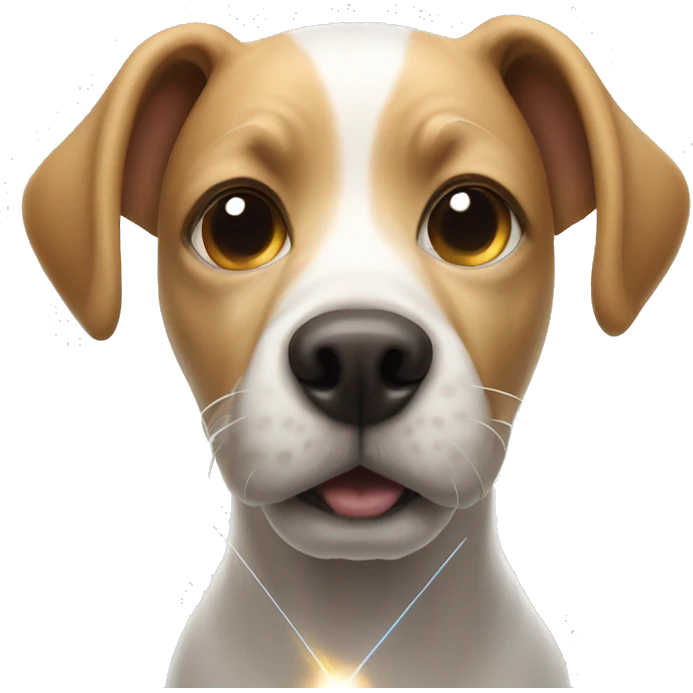 dog with laser beam emoji