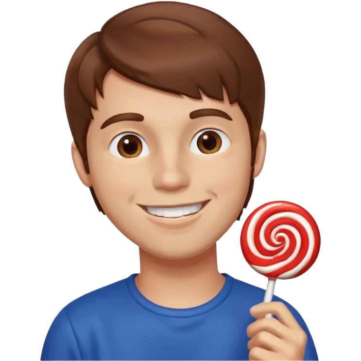 Guy eating lollipop emoji
