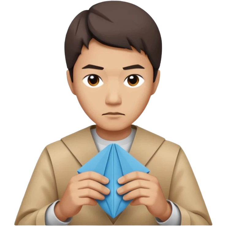the man who does origami emoji