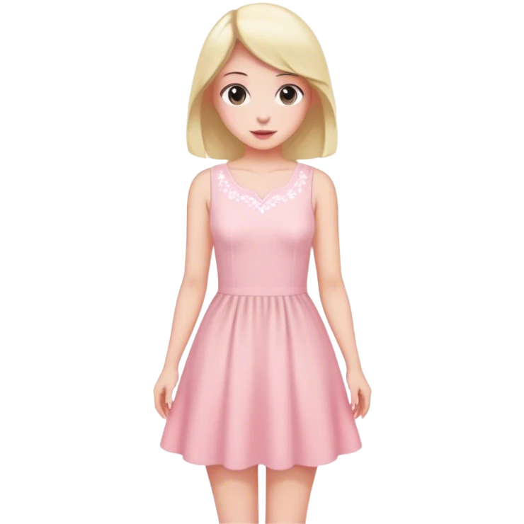 pastel pink spring dress short emoji