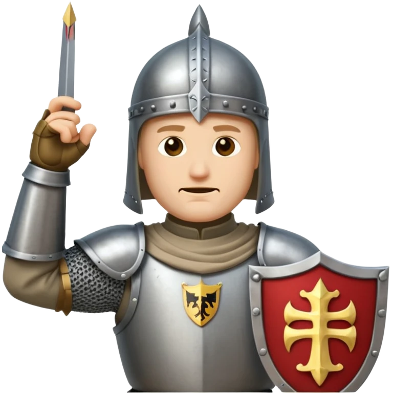 Hazme el emoji de un caballero medieval con actitud muy masculina en diversos estados de animos de los caballeros teutonicos saludando emoji