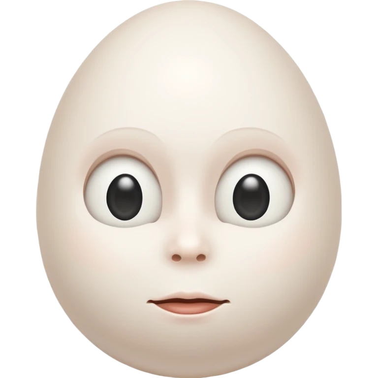 À White egg with human features emoji