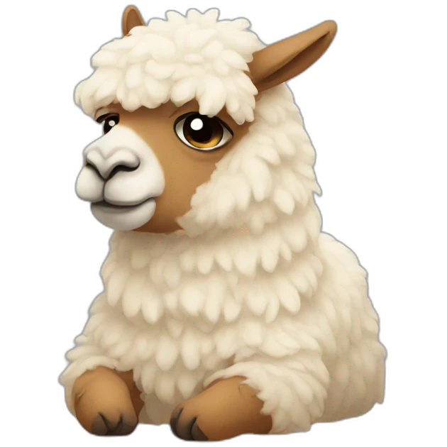 Sad alpaca emoji