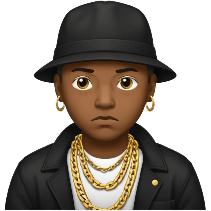 A gangster black cool rapper  emoji