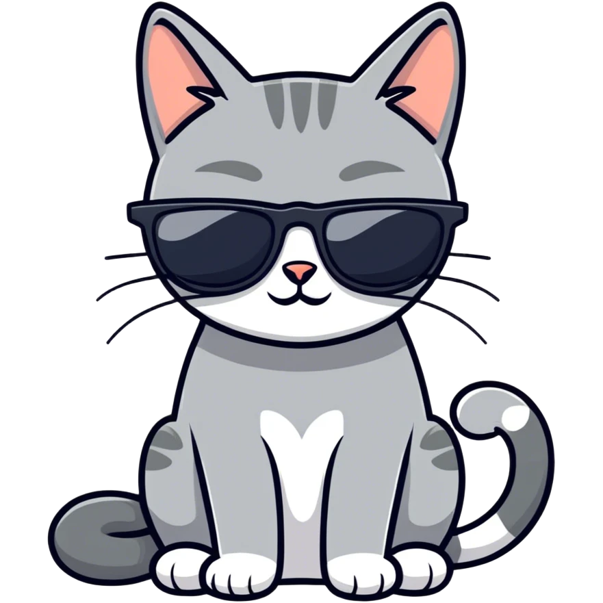 Cat with sunglasses emoji