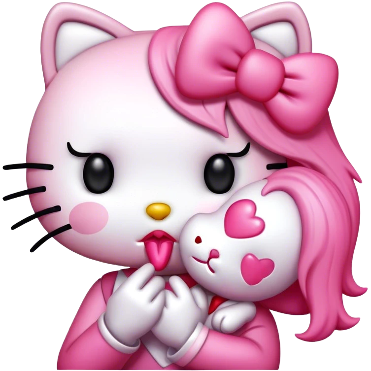 Hello kitty kiss emoji