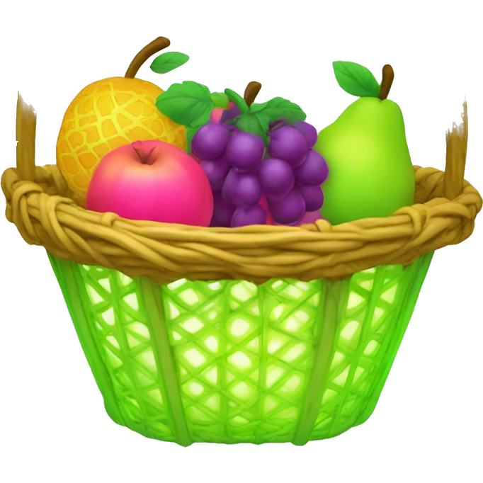 Neon Fruit basket  emoji