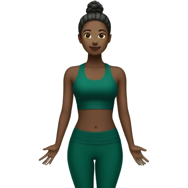 dark green yoga emoji