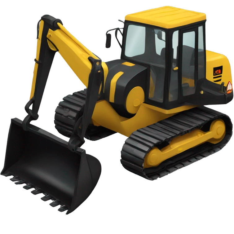 black excavator emoji