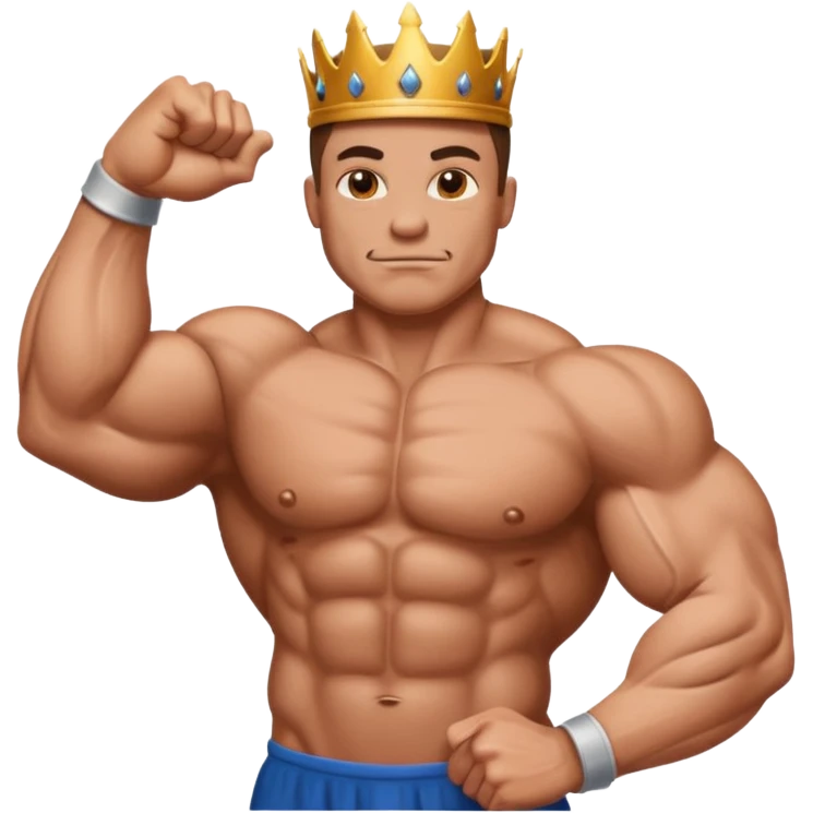 muscle arm emoji body builder king emoji  emoji