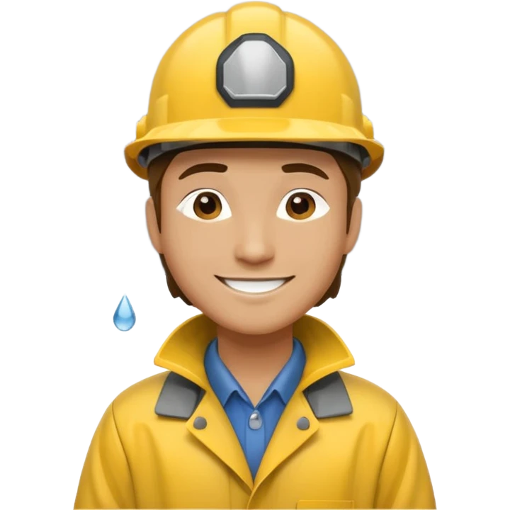 create a realistic emoji of a weather situations with a logistic worker in it emoji