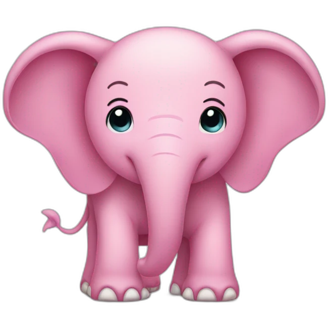 Pink elephant emoji