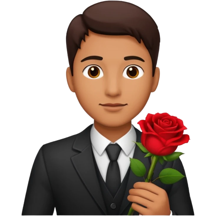man holding flower emoji