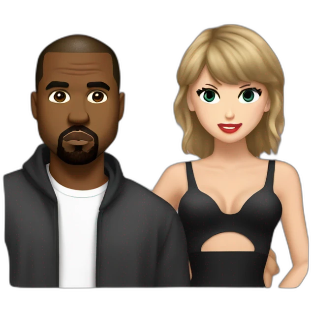 Kanye west with taylor Swift emoji