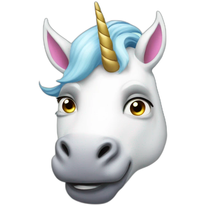 grumpy unicorn with approval stamp emoji