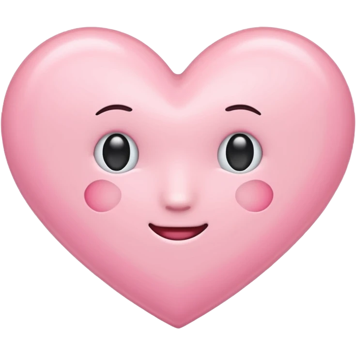 pastel pink heart iPhone emoji style emoji