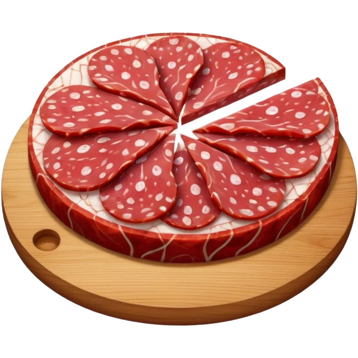 Salame slice on a board emoji