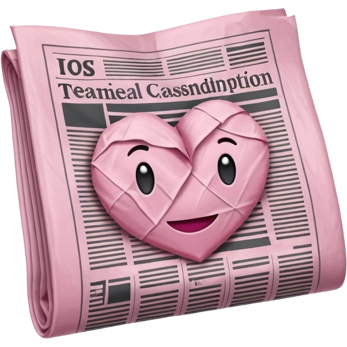 pink newspaper emoji