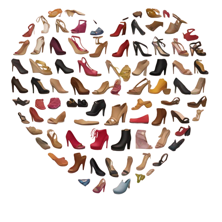 Heart full of ladies footwear  emoji