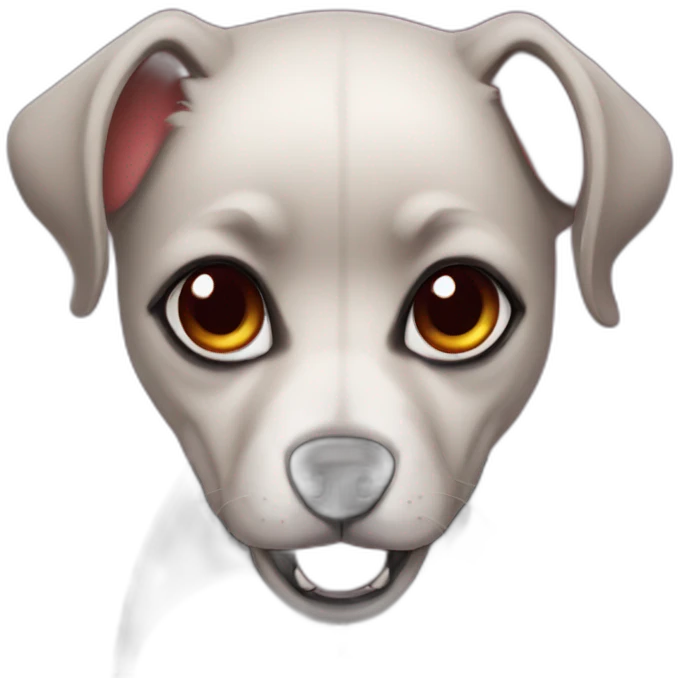 dog dressed as vamp emoji