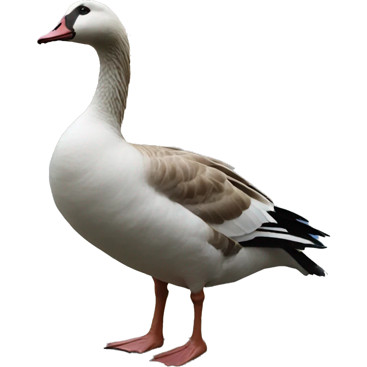goose in front of the world emoji