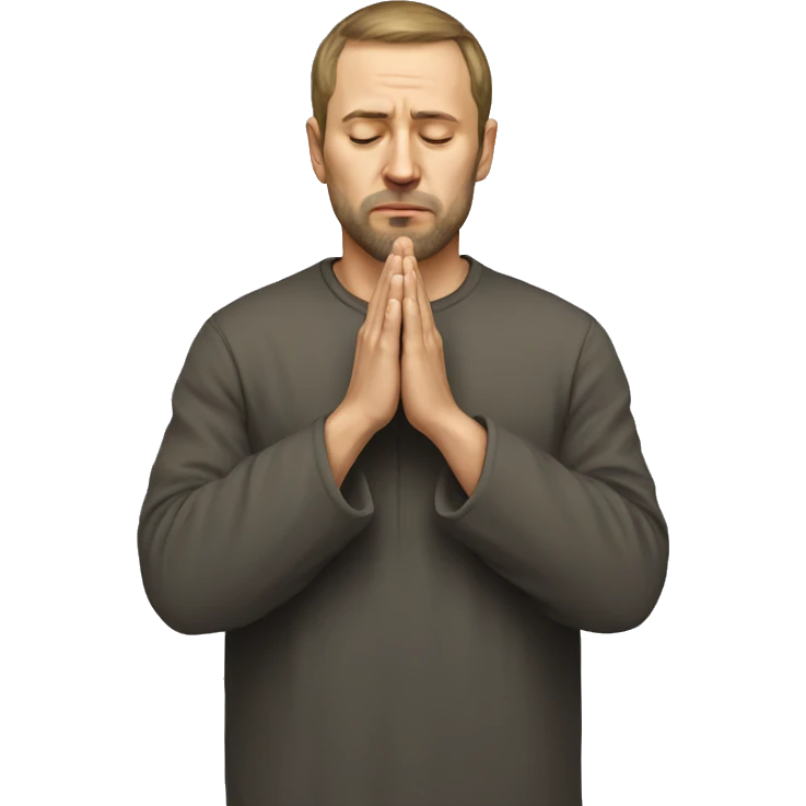 russian man prays emoji