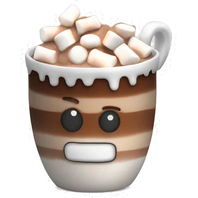 Hot chocolate with marshmallows  emoji