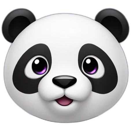 Panda with a purple background emoji