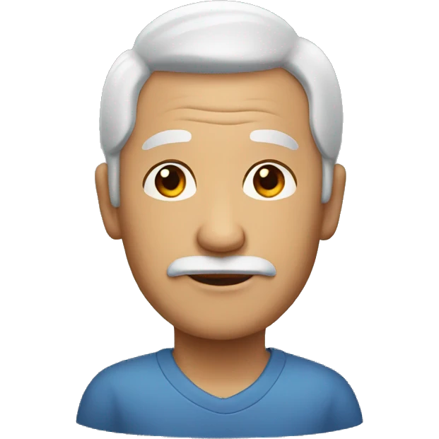 grand father with black hair emoji