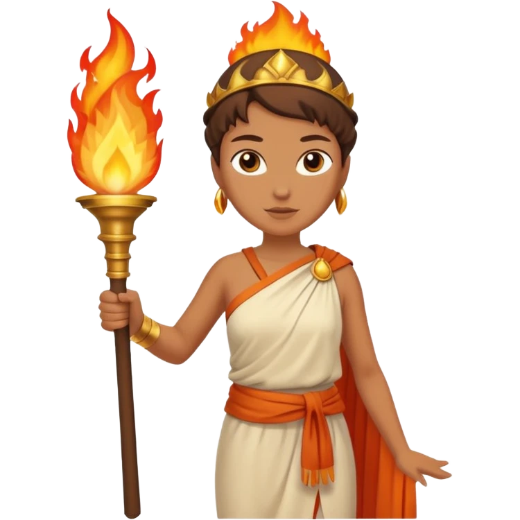 Ancient Torch Bearer woman emoji
