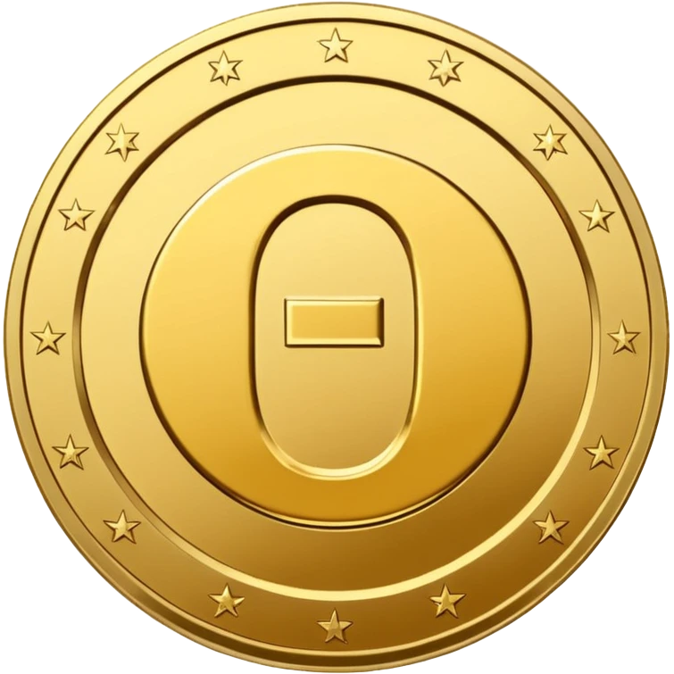 A premium gold coin icon with a clean, modern embossed design-system emblem in the center. No currency symbols. Center symbol: a simplified design-guideline glyph such as a minimal grid,  a C-shaped “credit” monogram, or three aligned dots representing design tokens.   emoji