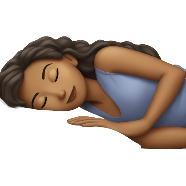 Brunette girl sleeping emoji