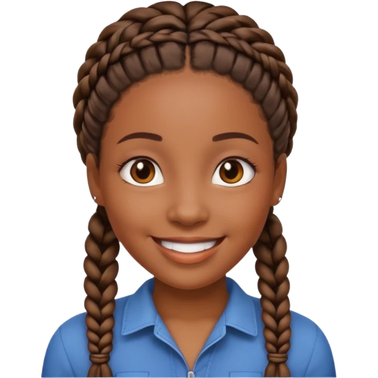 Black female with braids emoji