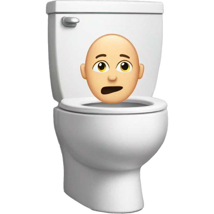 Create a bald head poking out of a toilet  emoji