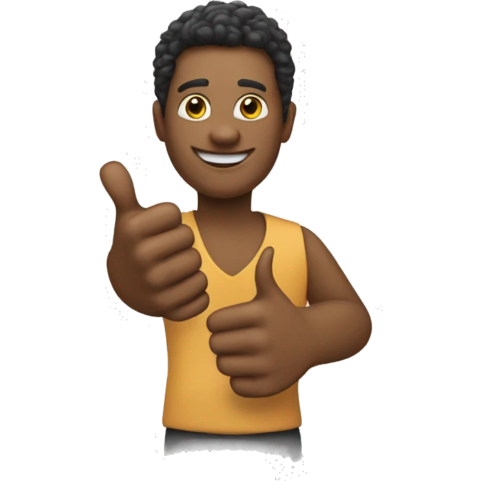 person showing thumbs up emoji