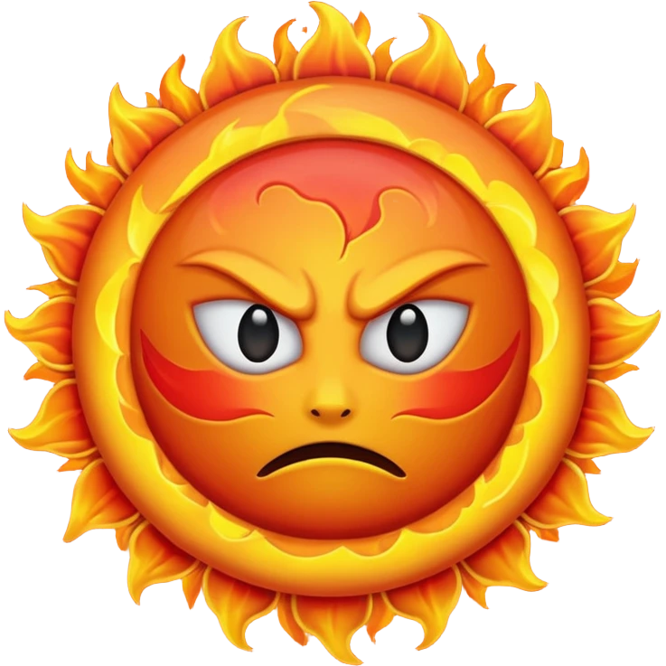 Evil sun emoji