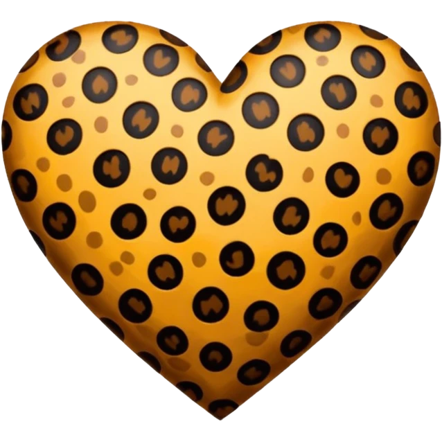 leopard print heart emoji