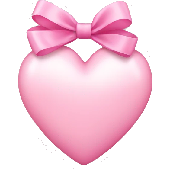 Light pink heart with a pink bow emoji