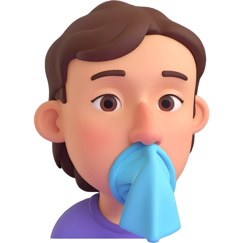 runny nose with a cold emoji